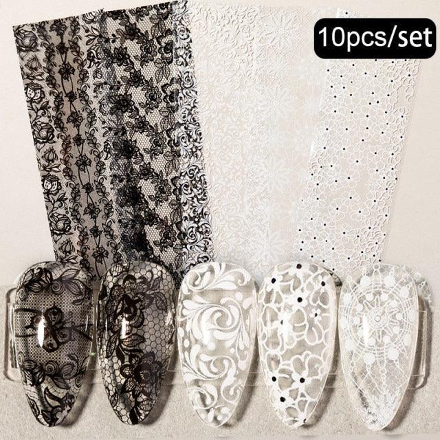 Nail Foils Marble Flower Series Iridescent Nail Art Transfer Sticker Paper Slider Nail Water Decal Design Manicures Decorations Art Manicures Decoration New Gold Nail Transfer Foils for Nail Arts Nails Supply Holographic Effect Nail Art Foil Stickers Hol