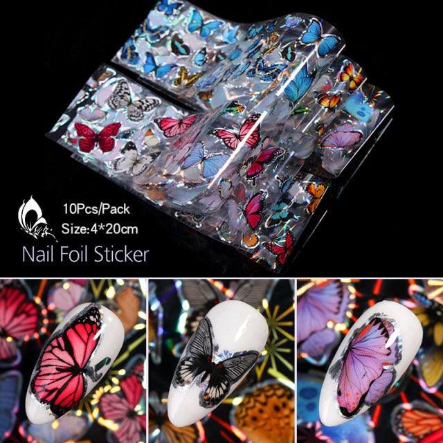 Nail Foils Marble Flower Series Iridescent Nail Art Transfer Sticker Paper Slider Nail Water Decal Design Manicures Decorations Art Manicures Decoration New Gold Nail Transfer Foils for Nail Arts Nails Supply Holographic Effect Nail Art Foil Stickers Hol