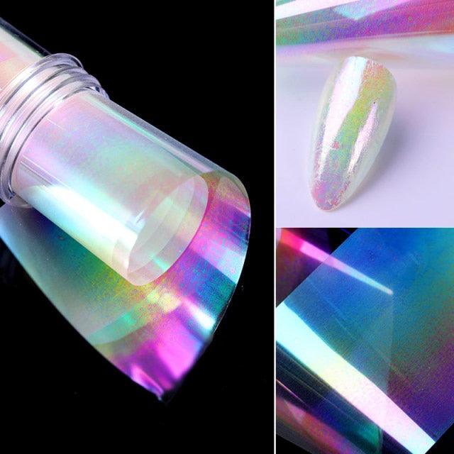 Nail Foils Marble Flower Series Iridescent Nail Art Transfer Sticker Paper Slider Nail Water Decal Design Manicures Decorations Art Manicures Decoration New Gold Nail Transfer Foils for Nail Arts Nails Supply Holographic Effect Nail Art Foil Stickers Hol