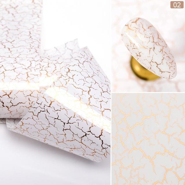 Nail Foils Marble Flower Series Iridescent Nail Art Transfer Sticker Paper Slider Nail Water Decal Design Manicures Decorations Art Manicures Decoration New Gold Nail Transfer Foils for Nail Arts Nails Supply Holographic Effect Nail Art Foil Stickers Hol