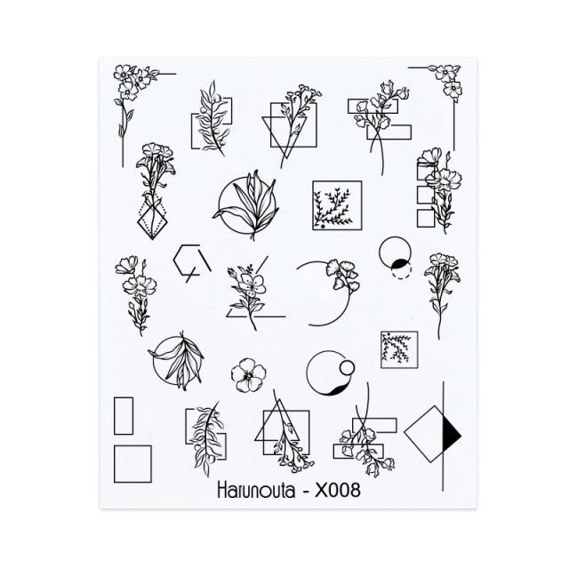 Nails Sticker Nail Art Decorations Flowers Leaves Decals Water Transfer Sliders Woman Face Fruit Foil Manicures Wraps Water Transfer Nail Decals Sticker For Pretty Girl Self-Adhesive Nail Decals Designer Nail Stickers for Acrylic Decal