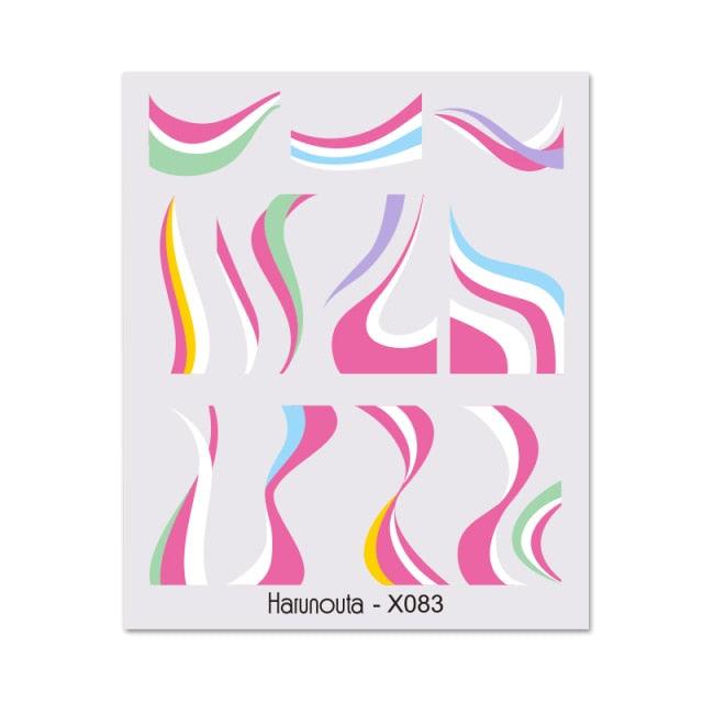 Nails Sticker Nail Art Decorations Flowers Leaves Decals Water Transfer Sliders Woman Face Fruit Foil Manicures Wraps Water Transfer Nail Decals Sticker For Pretty Girl Self-Adhesive Nail Decals Designer Nail Stickers for Acrylic Decal