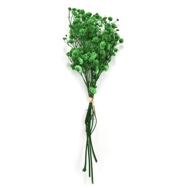 Natural Gypsophila Dried Flowers Mini Babysbreath Flower Preserve Floral Decor Bouquet Wedding Party Home Backdrop Decor 12cm