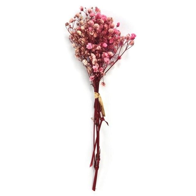 Natural Gypsophila Dried Flowers Mini Babysbreath Flower Preserve Floral Decor Bouquet Wedding Party Home Backdrop Decor 12cm