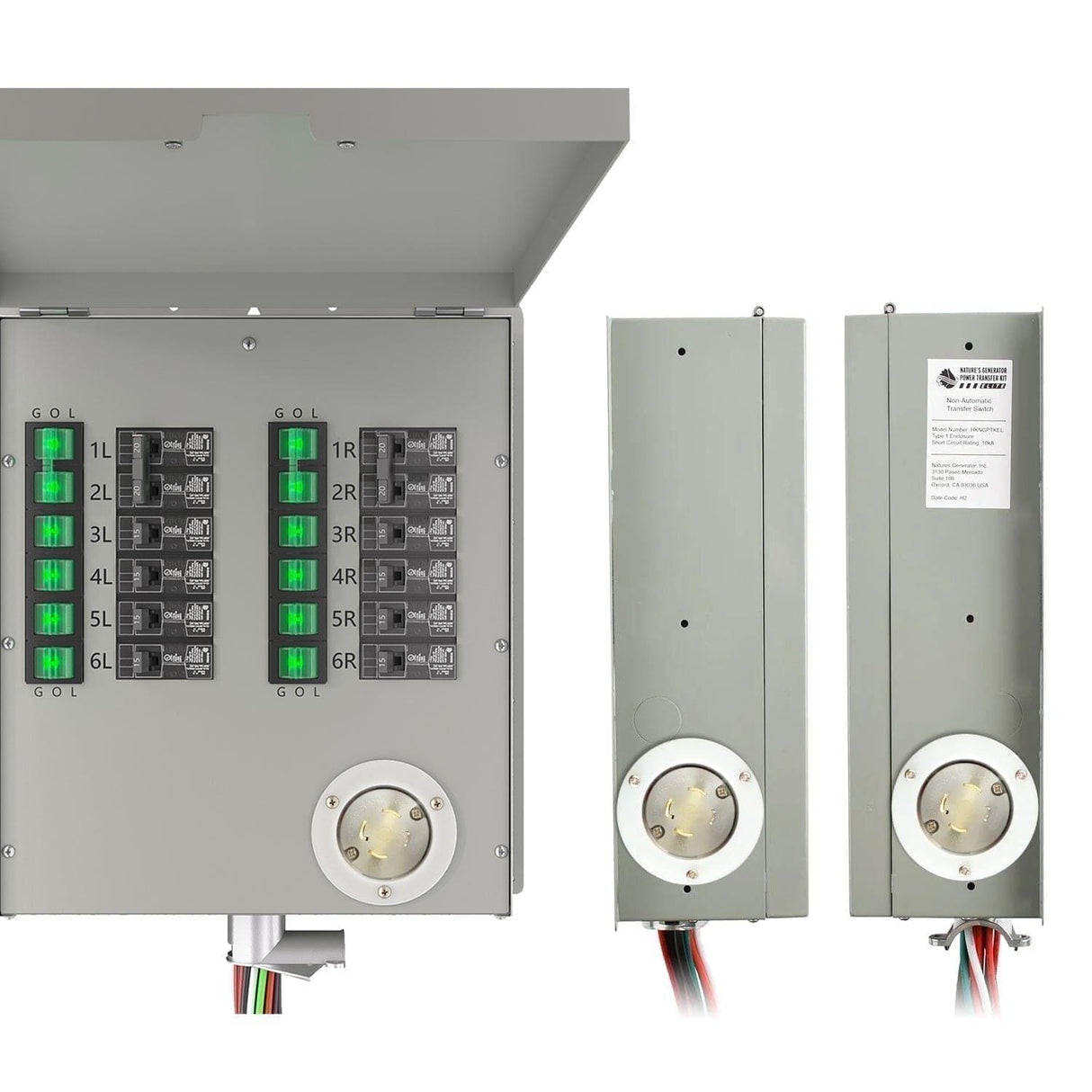 12-Circuit 120/240V 30A Non-Automatic Transfer Switch