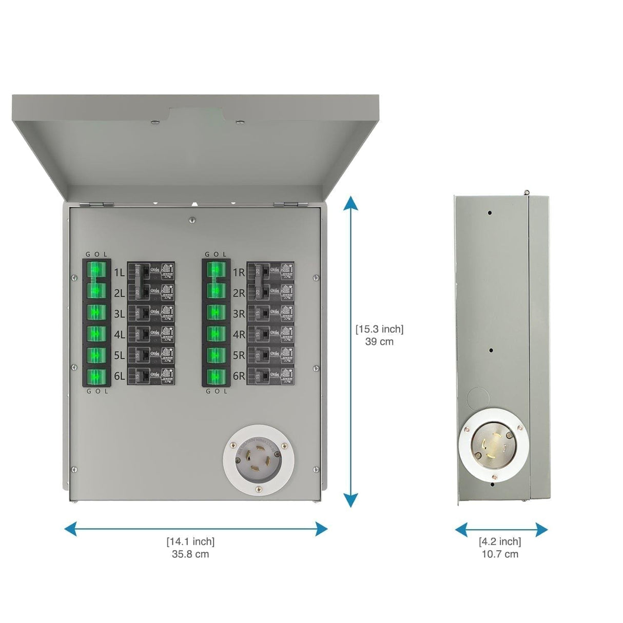 12-Circuit 120/240V 30A Non-Automatic Transfer Switch