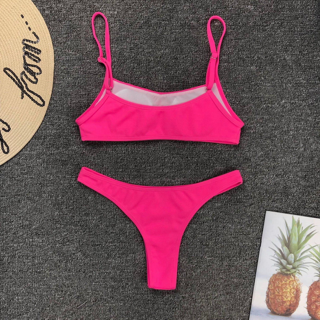 Neon Yellow Green Swimsuit Women Push Up Padded Micro Bikini Summer Beach Bathing Suit Beach Swimwear Women's Scoop Neck Cut Out Front Lace Up Back High Cut One Piece Swimsuit