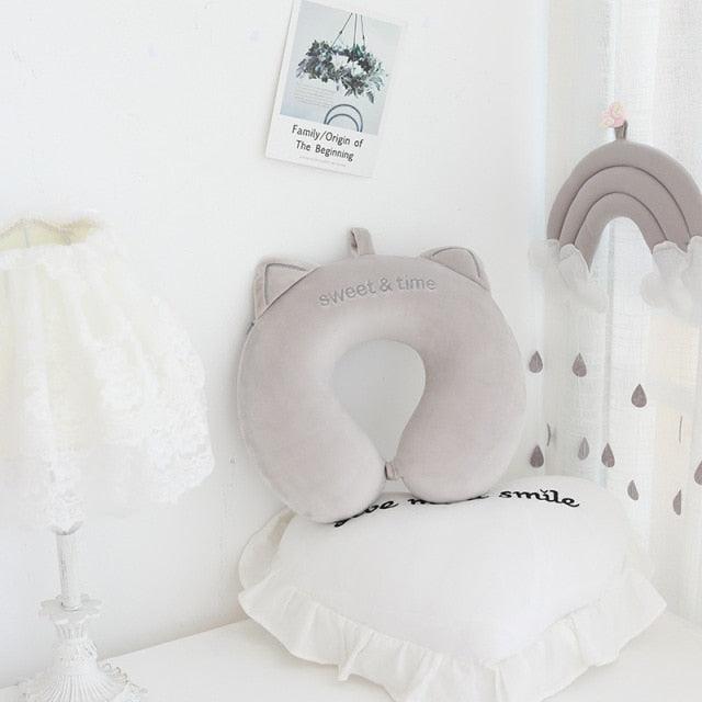 New Animal Memory Cotton U-shaped Pillow Car Neck Pillow Noon Rest Pillow Plane Travel PillowKids Neck Travel Pillows Cute U-Shaped Animal Pillow for Cars Planes Boys Girls Child Gift Ideas