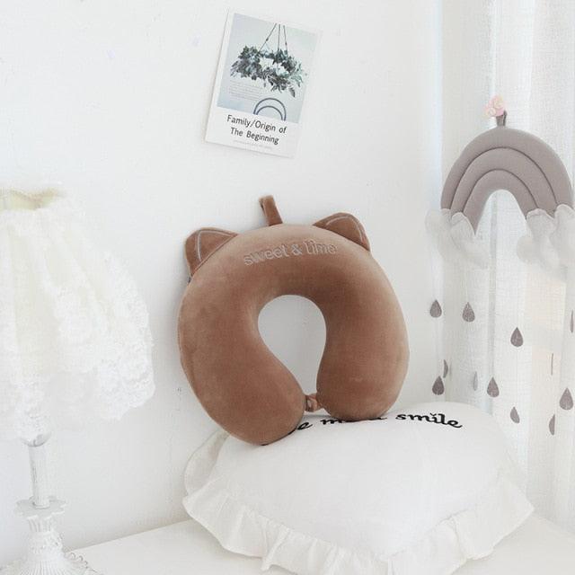 New Animal Memory Cotton U-shaped Pillow Car Neck Pillow Noon Rest Pillow Plane Travel PillowKids Neck Travel Pillows Cute U-Shaped Animal Pillow for Cars Planes Boys Girls Child Gift Ideas