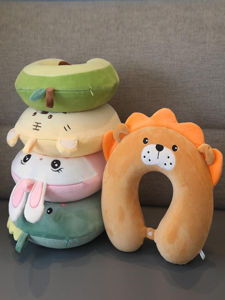 New Animal Memory Cotton U-shaped Pillow Car Neck Pillow Noon Rest Pillow Plane Travel PillowKids Neck Travel Pillows Cute U-Shaped Animal Pillow for Cars Planes Boys Girls Child Gift Ideas