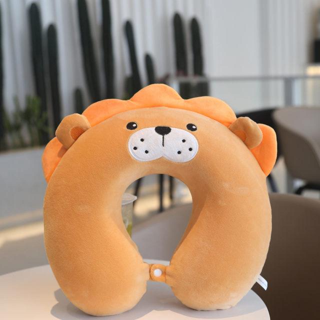 New Animal Memory Cotton U-shaped Pillow Car Neck Pillow Noon Rest Pillow Plane Travel PillowKids Neck Travel Pillows Cute U-Shaped Animal Pillow for Cars Planes Boys Girls Child Gift Ideas