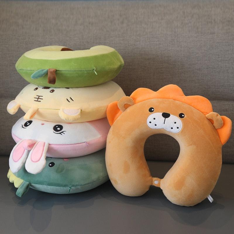 New Animal Memory Cotton U-shaped Pillow Car Neck Pillow Noon Rest Pillow Plane Travel PillowKids Neck Travel Pillows Cute U-Shaped Animal Pillow for Cars Planes Boys Girls Child Gift Ideas