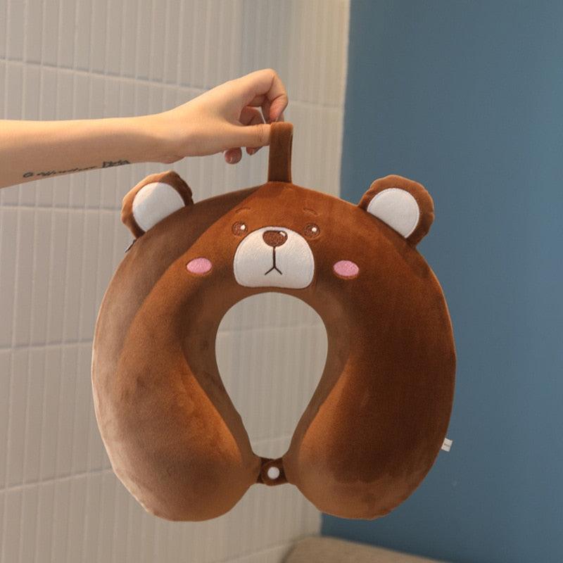 New Animal Memory Cotton U-shaped Pillow Car Neck Pillow Noon Rest Pillow Plane Travel PillowKids Neck Travel Pillows Cute U-Shaped Animal Pillow for Cars Planes Boys Girls Child Gift Ideas