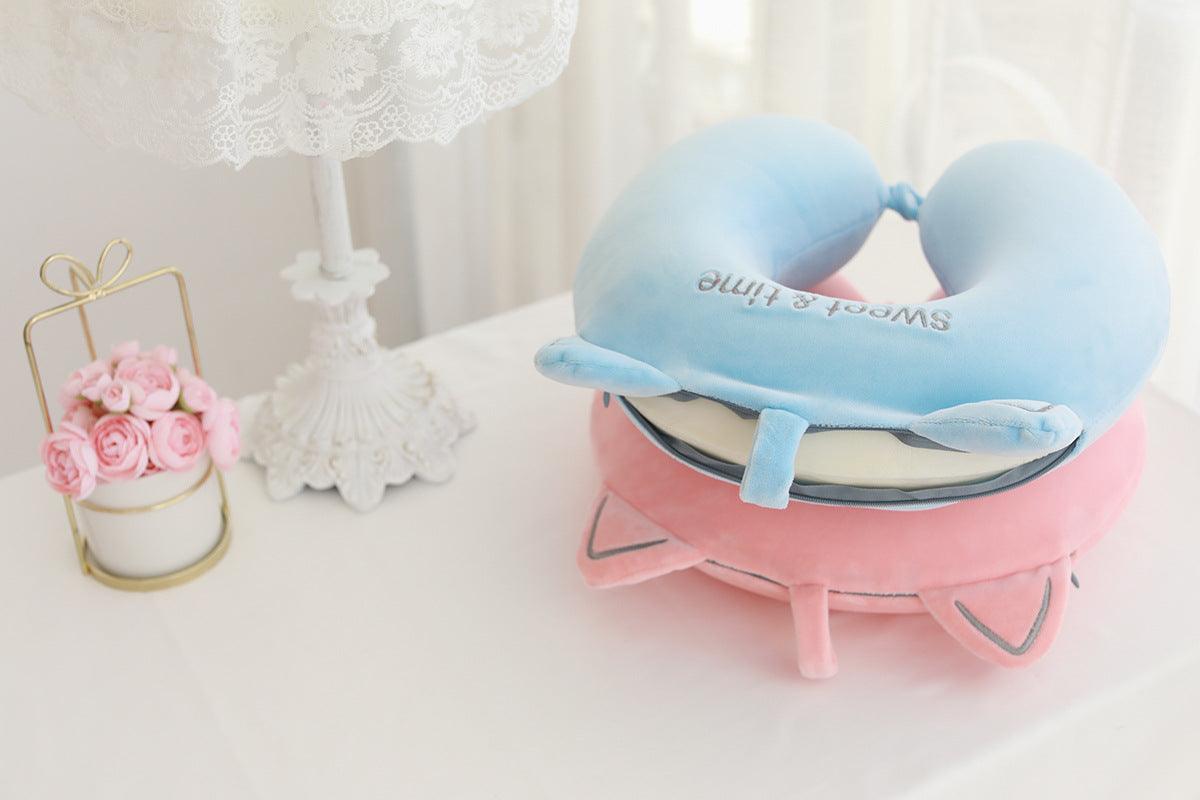 New Animal Memory Cotton U-shaped Pillow Car Neck Pillow Noon Rest Pillow Plane Travel PillowKids Neck Travel Pillows Cute U-Shaped Animal Pillow for Cars Planes Boys Girls Child Gift Ideas