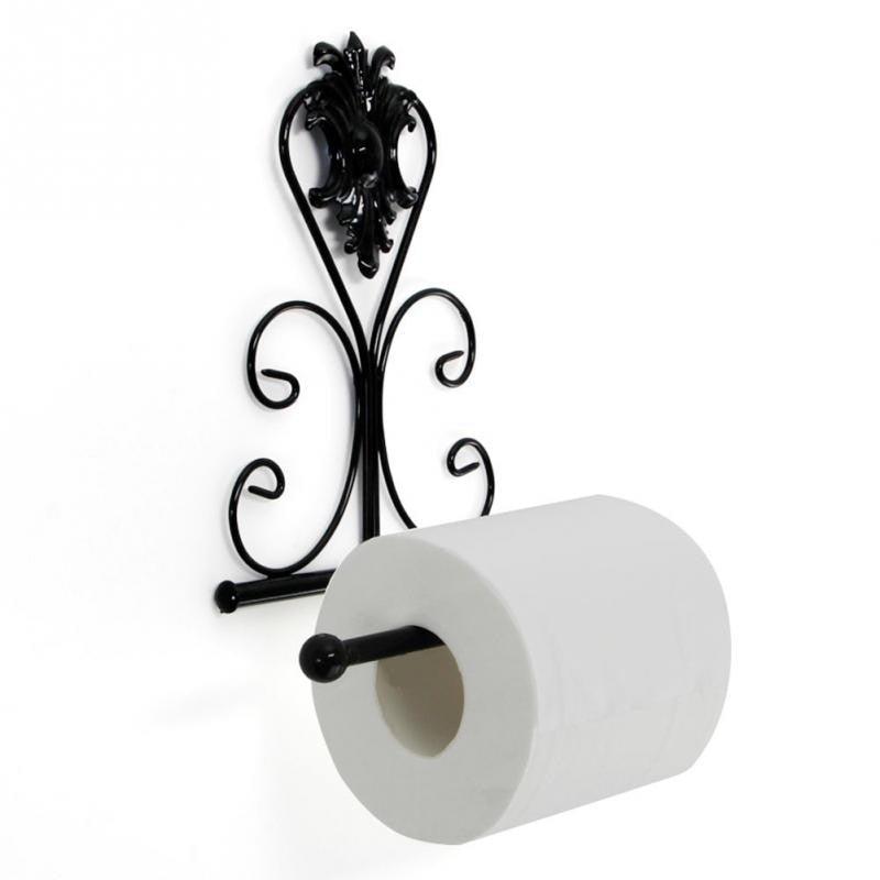 New Arrival Classic Bathroom accessories Vintage Iron Toilet Paper Towel Roll Holder Bathroom Wall Mount Rack Toilet Paper Roll Holder Cast Iron Wall Mounted Toilet Tissue Holder European Victorian Design