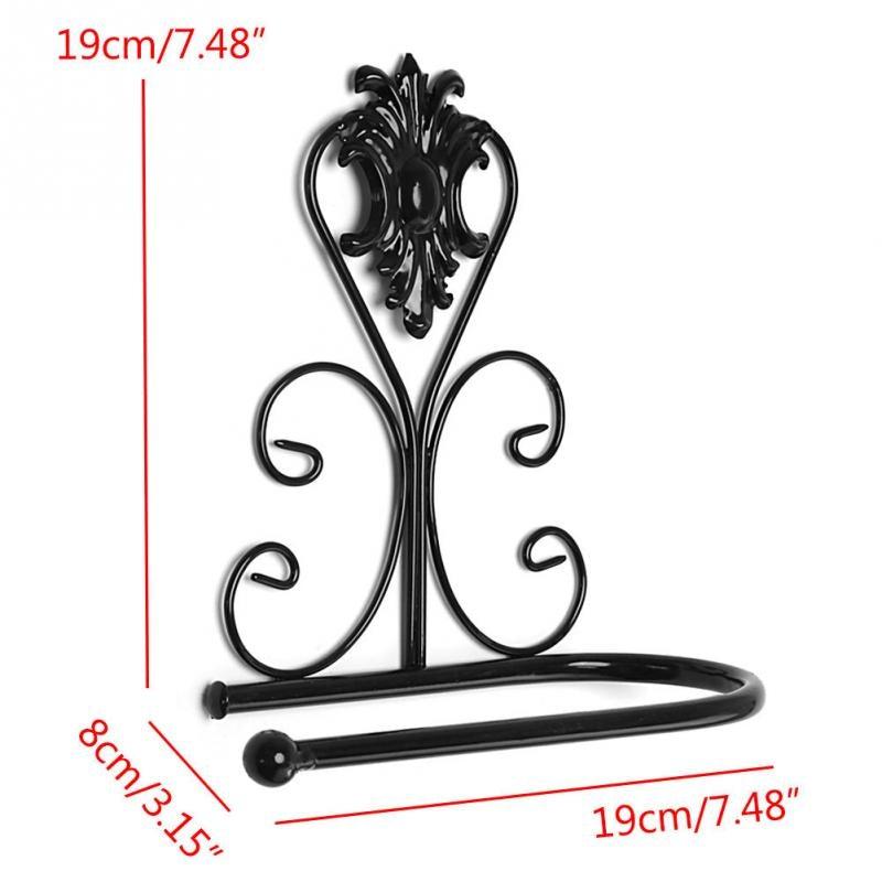New Arrival Classic Bathroom accessories Vintage Iron Toilet Paper Towel Roll Holder Bathroom Wall Mount Rack Toilet Paper Roll Holder Cast Iron Wall Mounted Toilet Tissue Holder European Victorian Design