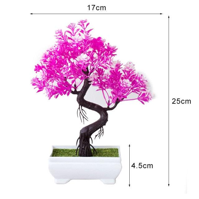 New Artificial Plants Pine Bonsai Potted Decorative Green Small Trees Fake Flowers Ornament For Home Garden Decoration