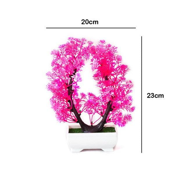 New Artificial Plants Pine Bonsai Potted Decorative Green Small Trees Fake Flowers Ornament For Home Garden Decoration