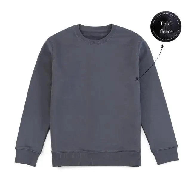 New Autumn Winter Sweatshirt Men Casual Minimalist Sweatshirt O-Neck For Men Solid Color Ladies Long Sleeve Casual Pullover Clothes Sweatshirt
