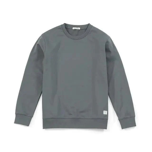 New Autumn Winter Sweatshirt Men Casual Minimalist Sweatshirt O-Neck For Men Solid Color Ladies Long Sleeve Casual Pullover Clothes Sweatshirt