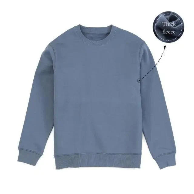 New Autumn Winter Sweatshirt Men Casual Minimalist Sweatshirt O-Neck For Men Solid Color Ladies Long Sleeve Casual Pullover Clothes Sweatshirt