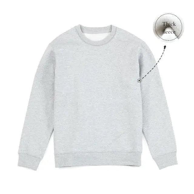 New Autumn Winter Sweatshirt Men Casual Minimalist Sweatshirt O-Neck For Men Solid Color Ladies Long Sleeve Casual Pullover Clothes Sweatshirt