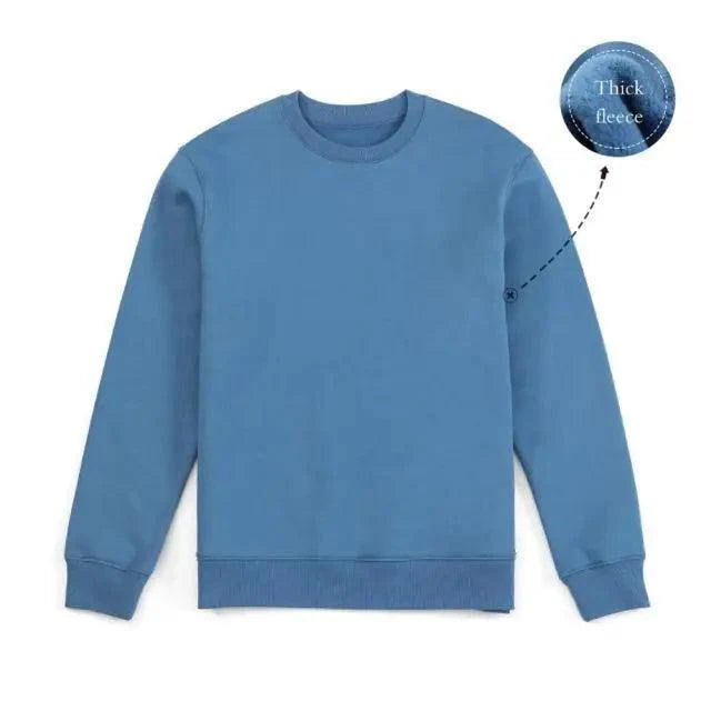 New Autumn Winter Sweatshirt Men Casual Minimalist Sweatshirt O-Neck For Men Solid Color Ladies Long Sleeve Casual Pullover Clothes Sweatshirt