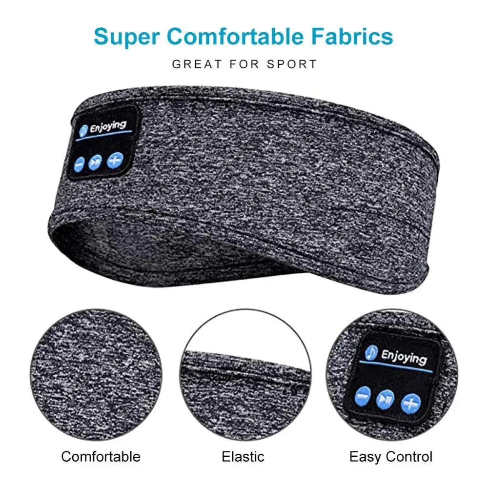 New Bluetooth Wireless Headphones Sports Headband Soft Elastic Comfortable Headphones For Sleep Music Headset Speakers