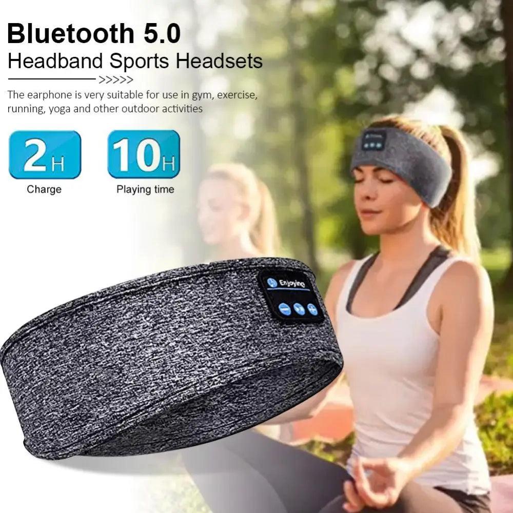 New Bluetooth Wireless Headphones Sports Headband Soft Elastic Comfortable Headphones For Sleep Music Headset Speakers