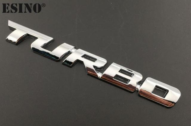 New Car Styling Car Turbo Boost Loading Boosting 3D Metal Chrome Zinc Alloy 3D Emblem Badge Sticker Decal 3D Metal Turbo Car Truck Door Body Side Fender Rear Trunk Adhesive Emblem Badge Decals Auto Accessory
