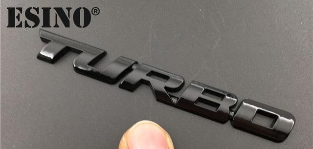 New Car Styling Car Turbo Boost Loading Boosting 3D Metal Chrome Zinc Alloy 3D Emblem Badge Sticker Decal 3D Metal Turbo Car Truck Door Body Side Fender Rear Trunk Adhesive Emblem Badge Decals Auto Accessory