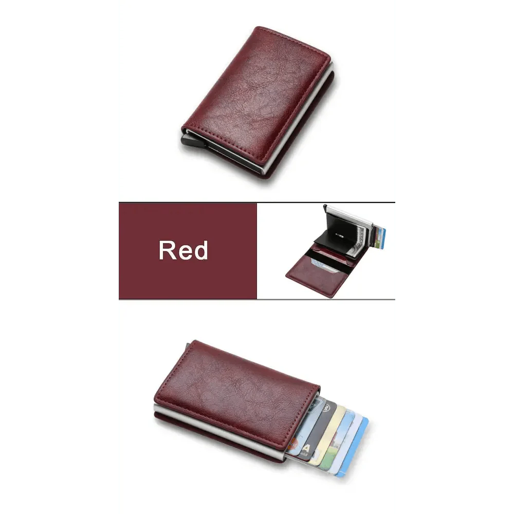 New Carbon Fiber Card Holder Wallets Luxury Men Black Magic Leather Cool Slim Mini Wallet Small Money Bag Male Purses Magnet Closure Wallet
