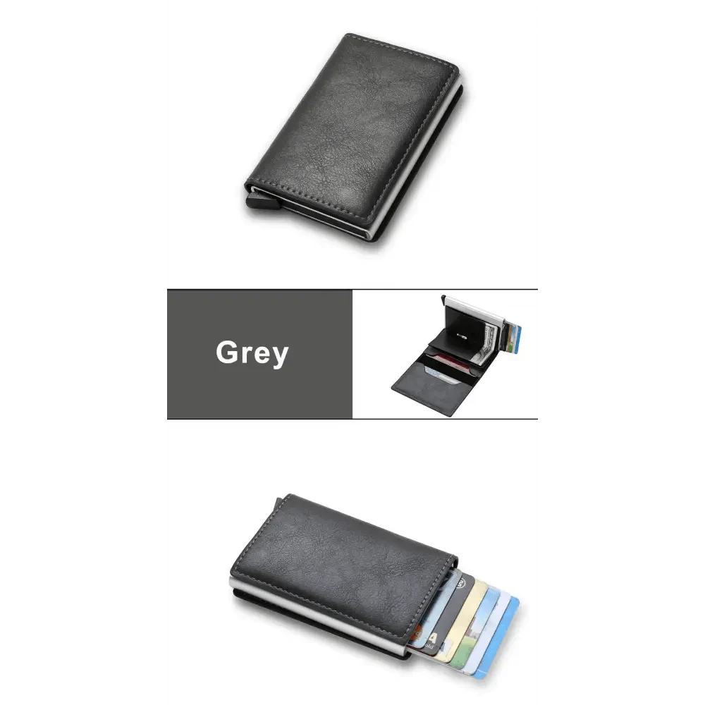 New Carbon Fiber Card Holder Wallets Luxury Men Black Magic Leather Cool Slim Mini Wallet Small Money Bag Male Purses Magnet Closure Wallet