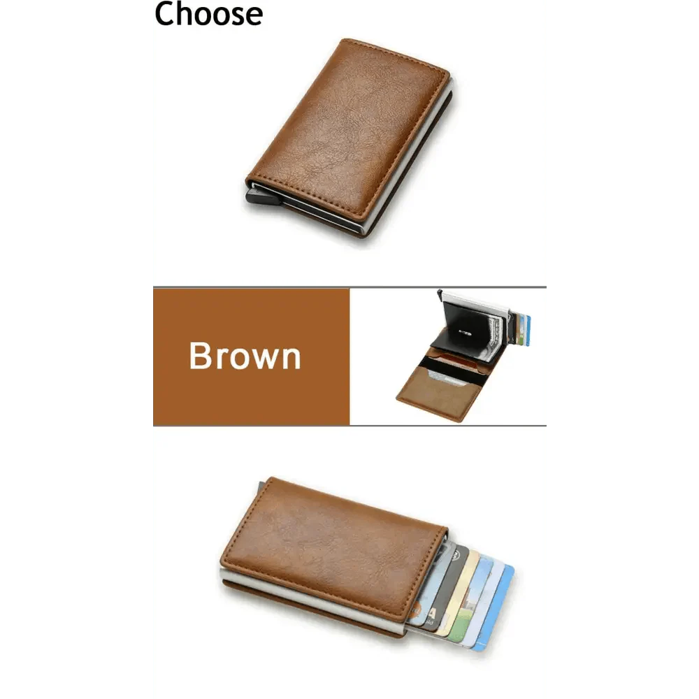 New Carbon Fiber Card Holder Wallets Luxury Men Black Magic Leather Cool Slim Mini Wallet Small Money Bag Male Purses Magnet Closure Wallet