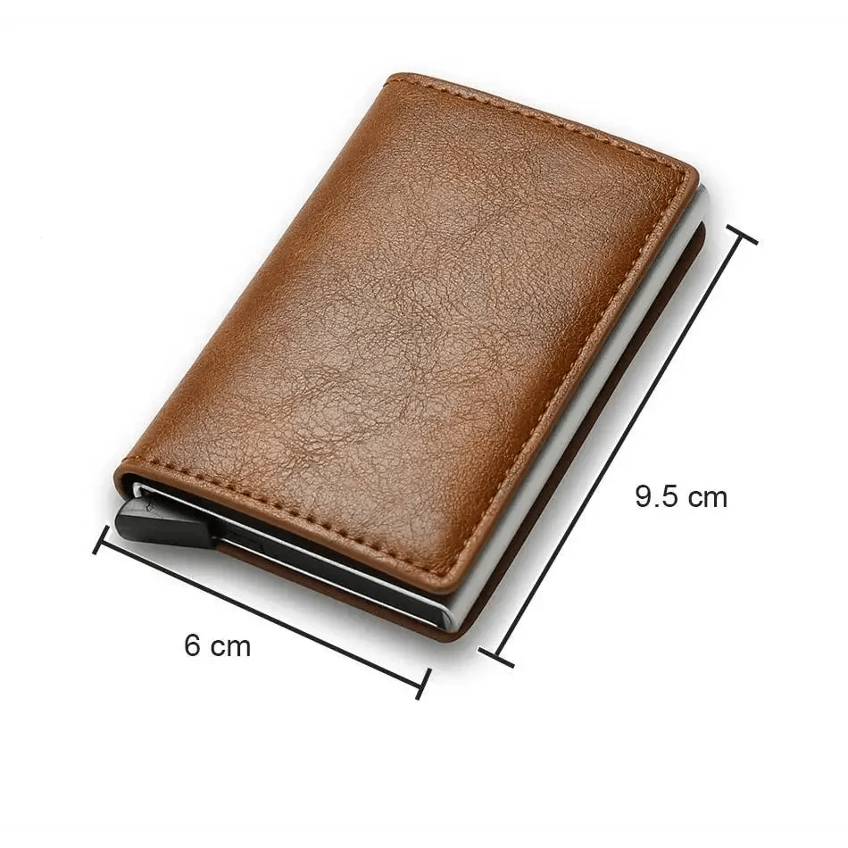 New Carbon Fiber Card Holder Wallets Luxury Men Black Magic Leather Cool Slim Mini Wallet Small Money Bag Male Purses Magnet Closure Wallet