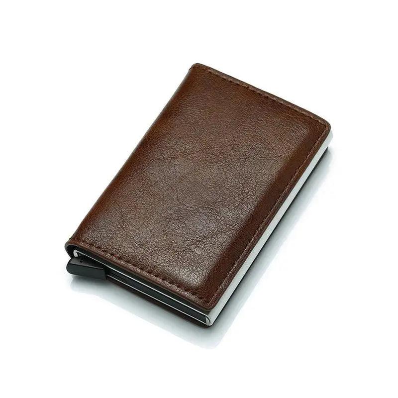 New Carbon Fiber Card Holder Wallets Luxury Men Black Magic Leather Cool Slim Mini Wallet Small Money Bag Male Purses Magnet Closure Wallet