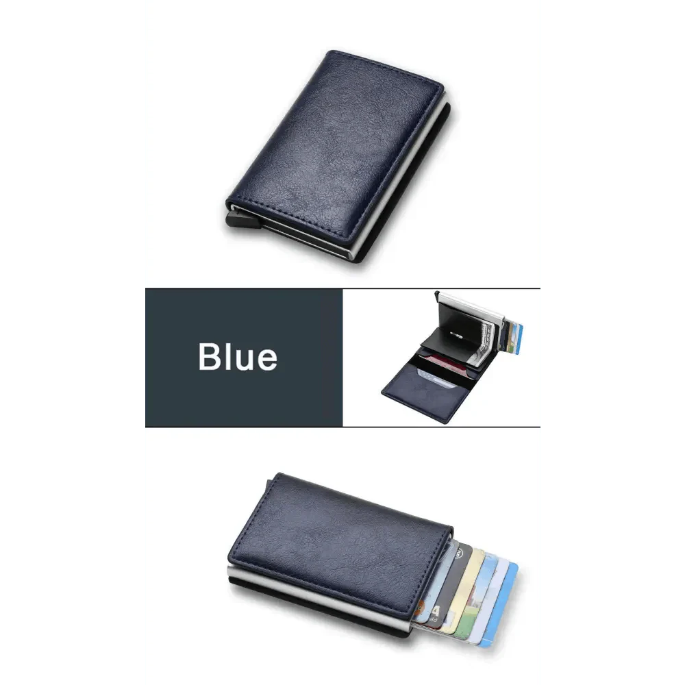 New Carbon Fiber Card Holder Wallets Luxury Men Black Magic Leather Cool Slim Mini Wallet Small Money Bag Male Purses Magnet Closure Wallet