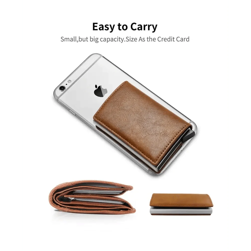 New Carbon Fiber Card Holder Wallets Luxury Men Black Magic Leather Cool Slim Mini Wallet Small Money Bag Male Purses Magnet Closure Wallet