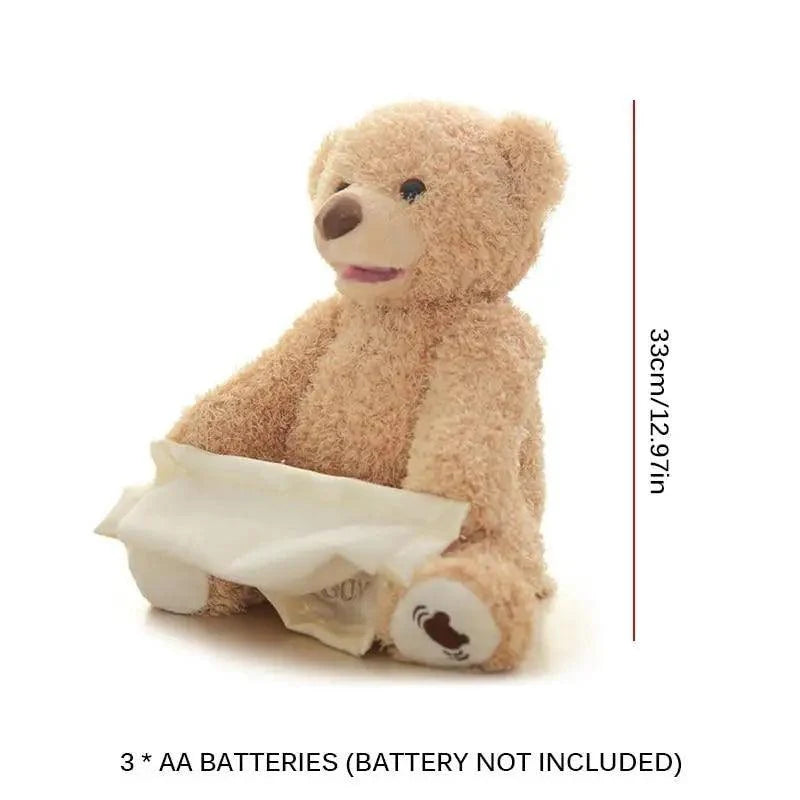 New Elegance 33cm Bear Plush Toys Play Lovely Stuffed Animals Electric Music Bear Toys For Girls Cute Kids Christmas Birthday Gift