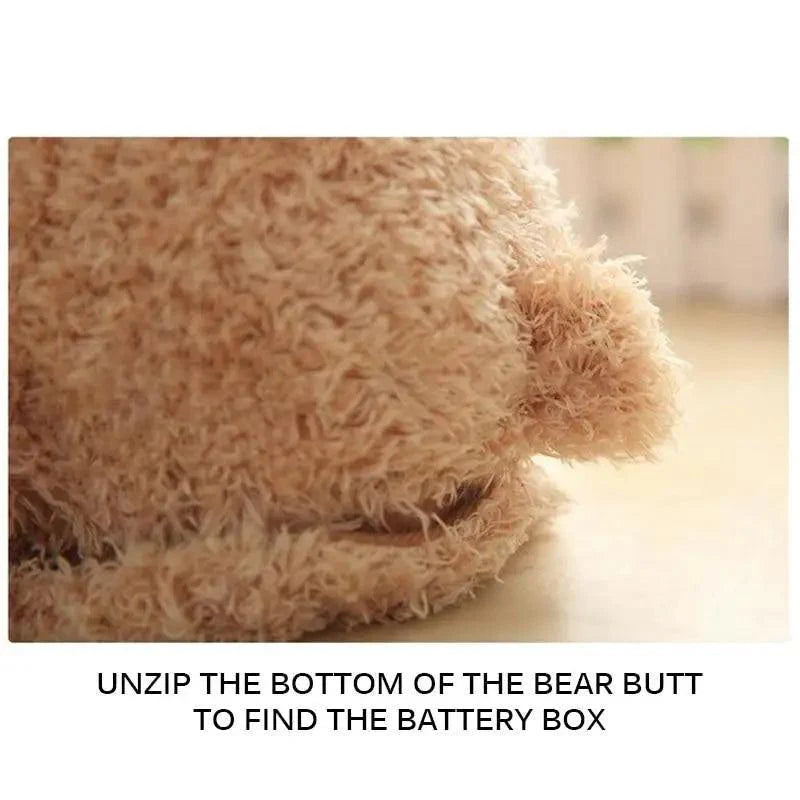 New Elegance 33cm Bear Plush Toys Play Lovely Stuffed Animals Electric Music Bear Toys For Girls Cute Kids Christmas Birthday Gift