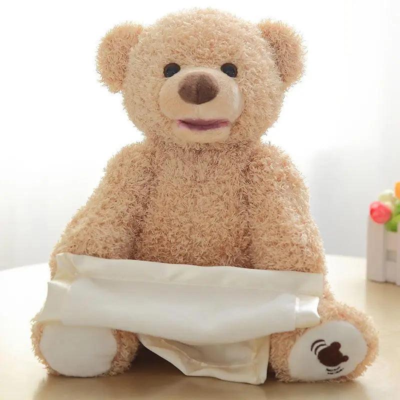 New Elegance 33cm Bear Plush Toys Play Lovely Stuffed Animals Electric Music Bear Toys For Girls Cute Kids Christmas Birthday Gift