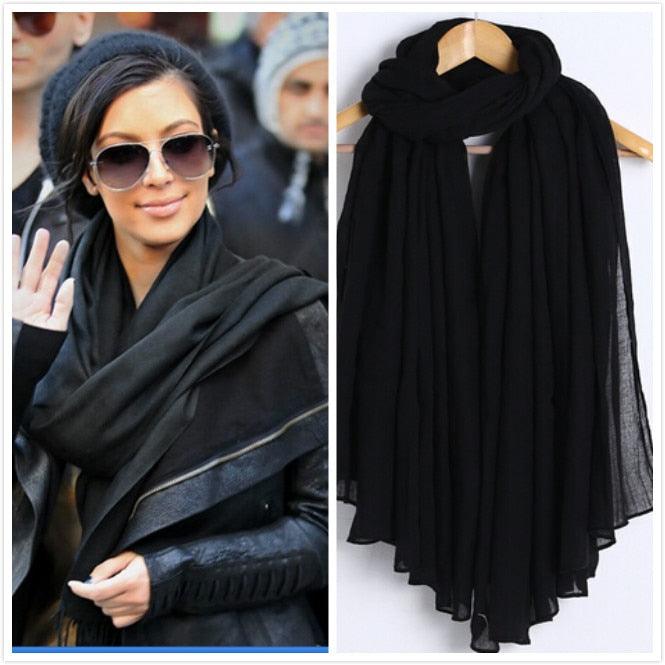 New Fashion Soft Cotton Elegant Viscose Scarf Ladies Scarf Shawls Lightweight Elegant Wraps Muslim Hijab scarf scarves For Women