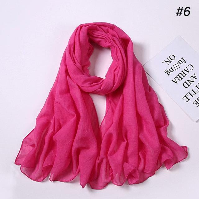 New Fashion Soft Cotton Elegant Viscose Scarf Ladies Scarf Shawls Lightweight Elegant Wraps Muslim Hijab scarf scarves For Women