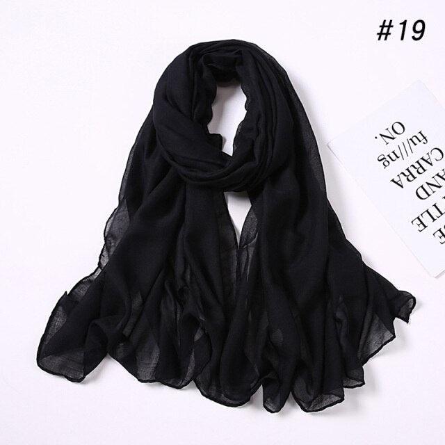 New Fashion Soft Cotton Elegant Viscose Scarf Ladies Scarf Shawls Lightweight Elegant Wraps Muslim Hijab scarf scarves For Women