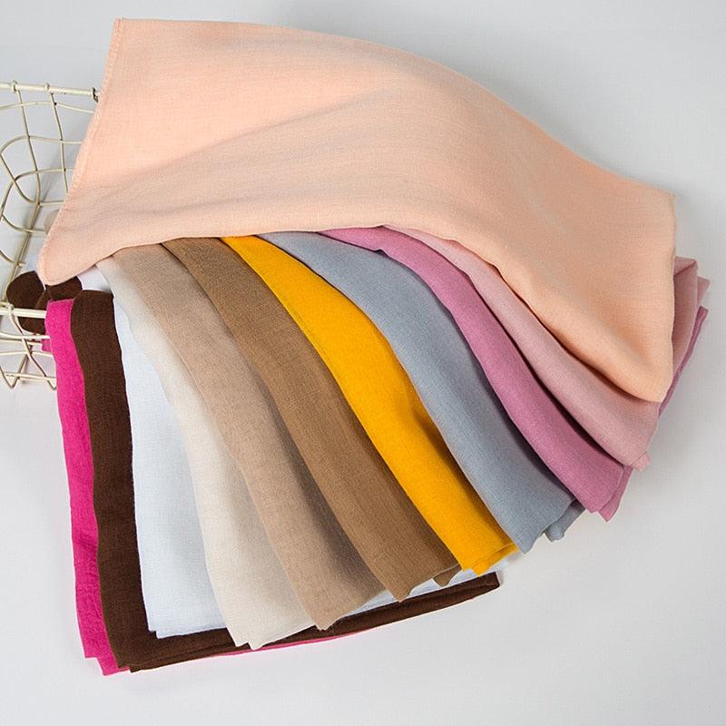 New Fashion Soft Cotton Elegant Viscose Scarf Ladies Scarf Shawls Lightweight Elegant Wraps Muslim Hijab scarf scarves For Women