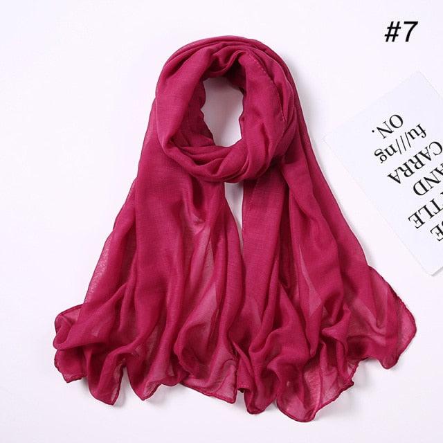 New Fashion Soft Cotton Elegant Viscose Scarf Ladies Scarf Shawls Lightweight Elegant Wraps Muslim Hijab scarf scarves For Women