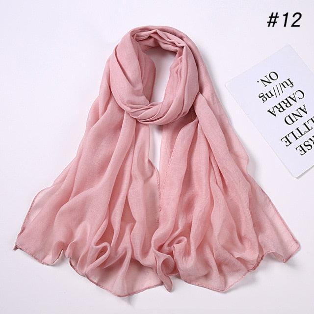 New Fashion Soft Cotton Elegant Viscose Scarf Ladies Scarf Shawls Lightweight Elegant Wraps Muslim Hijab scarf scarves For Women