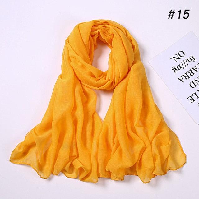 New Fashion Soft Cotton Elegant Viscose Scarf Ladies Scarf Shawls Lightweight Elegant Wraps Muslim Hijab scarf scarves For Women
