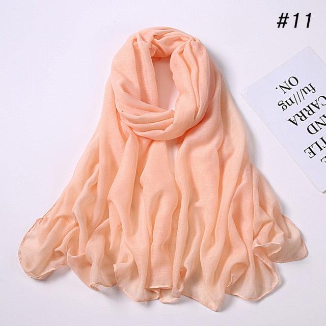 New Fashion Soft Cotton Elegant Viscose Scarf Ladies Scarf Shawls Lightweight Elegant Wraps Muslim Hijab scarf scarves For Women