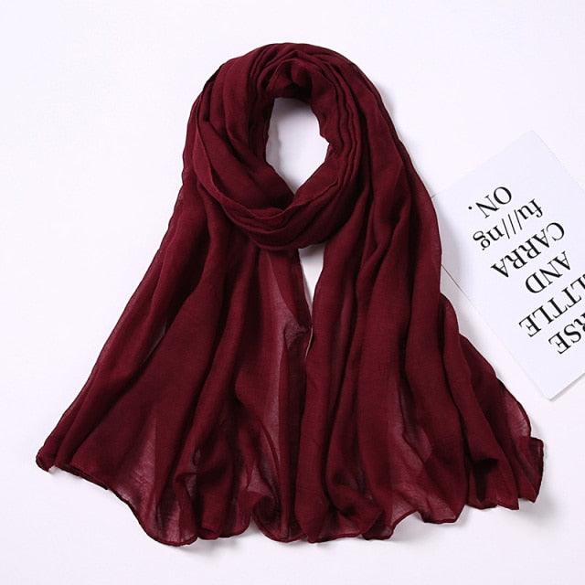 New Fashion Soft Cotton Elegant Viscose Scarf Ladies Scarf Shawls Lightweight Elegant Wraps Muslim Hijab scarf scarves For Women